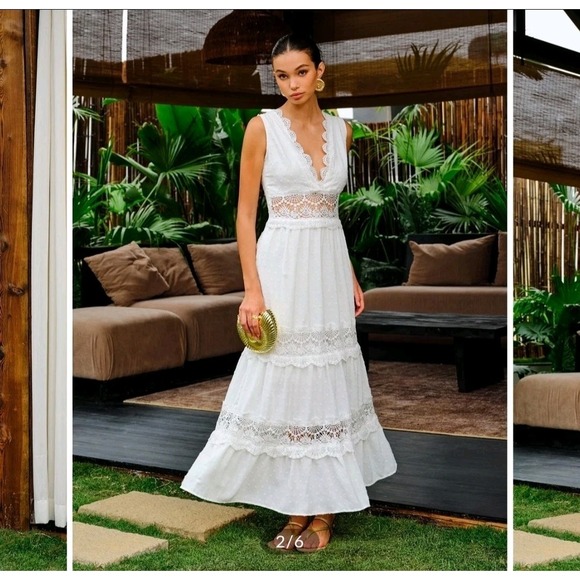 Commense White Lace Maxi Dress - Picture 2 of 9